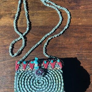 Mary Frances Boho Turquoise Crossbody